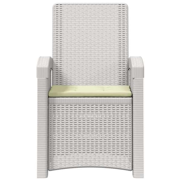 Maison Exclusive - Have stol med hældning der imiterer rattan Hvid og creme PP Vit