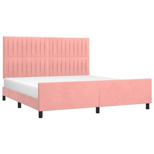 Sengeramme uden madras pink fløjl118 [cm] Rosa