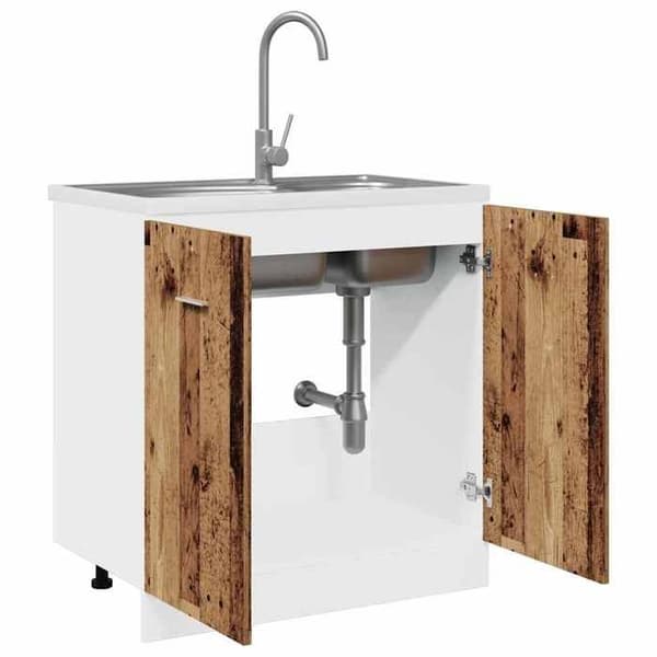 Underskabs møbel - EKSKLUSIV HUS - Lyon - Ingeniørtræ - 80 x 46 x 81,5 cm - Patineret brun