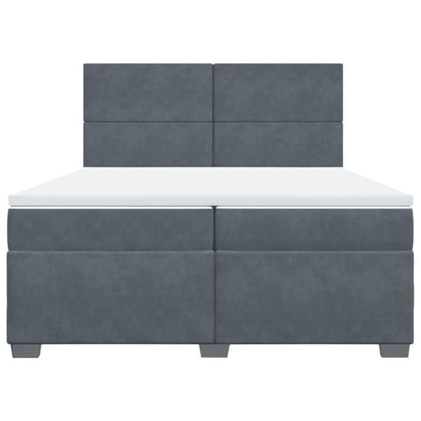 Maison Exclusive - Sänkylaatikko ja harmaa samettimatrassi 200x200cm