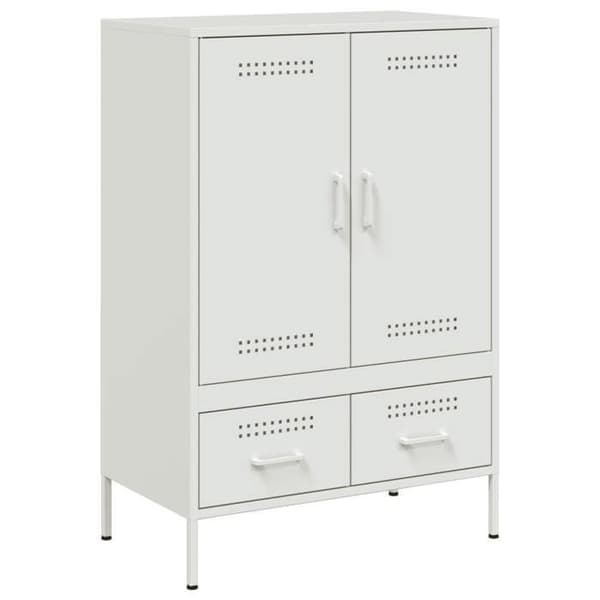 Maison Exclusive - Vit hög buffé 68x39x101,5 cm stål
