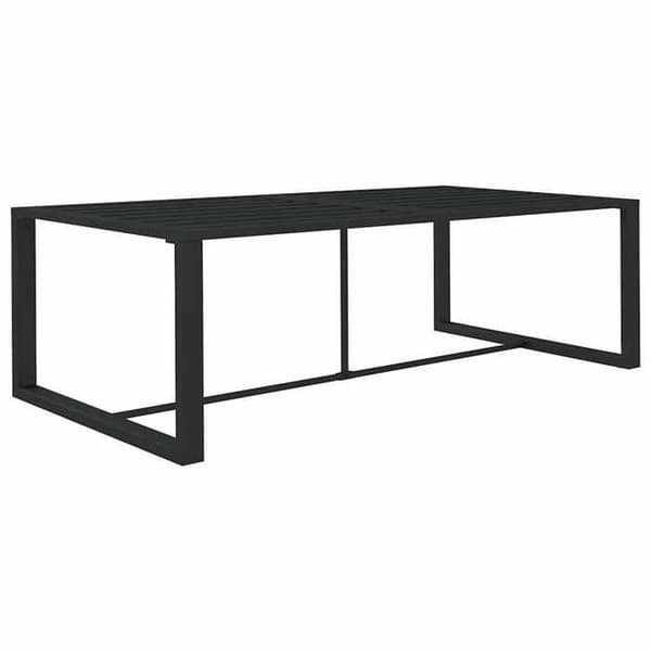 Udendørs spisebord - EKSKLUSIV HUS - 120x60x66 cm - Aluminium - Antracit - Rektangulær antracit