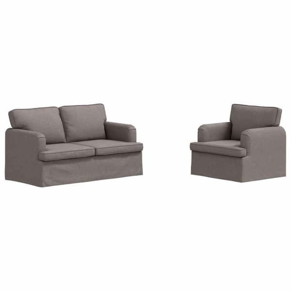 Maison Exclusive - 2-delars soffset i taupe tyg