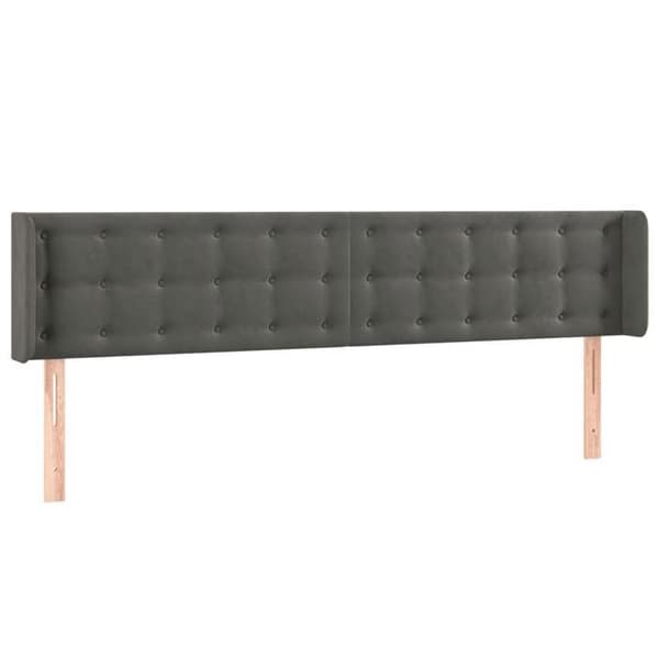 Maison Exclusive - LED-päätyharso Tummanharmaa 183x16x78/88 cm Sametti mörkgrå