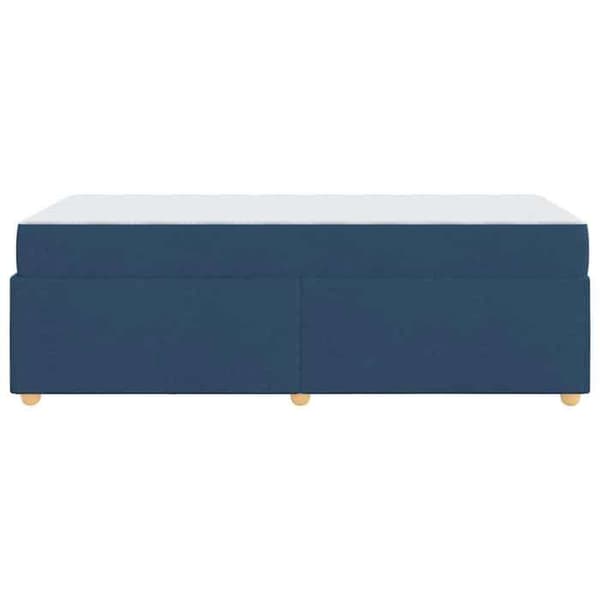 Maison Exclusive - Sängram med madrass Blå 90 x 190 cm tyg