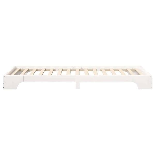 Maison Exclusive - Sängram Vit 90 x 220 cm Massivt trä