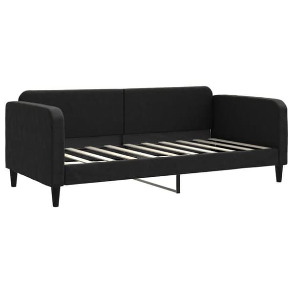 Maison Exclusive - Musta 90x190 cm vuodesohva, jossa on vetolaatikkovuode