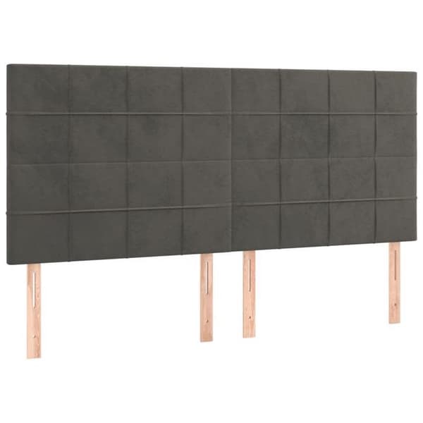 Maison Exclusive - Sänkylaatikko ja harmaa samettimatrassi 200x200cm