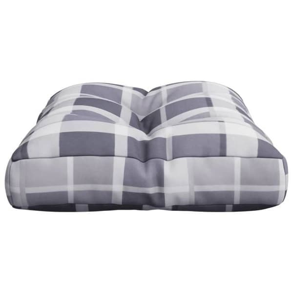 Maison Exclusive - Ruudullinen palettityyny harmaa 60x40x12 cm kangas Grå