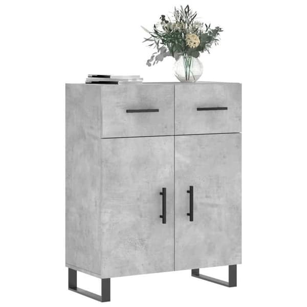 Maison Exclusive - Buffet grå beton 69,5x34x90 cm ingeniørtræ