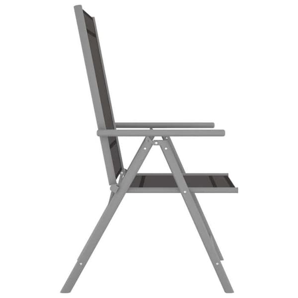 Maison Exclusive - Trädgårdsset 5 delar i aluminium och silverfärgad textilene Silver