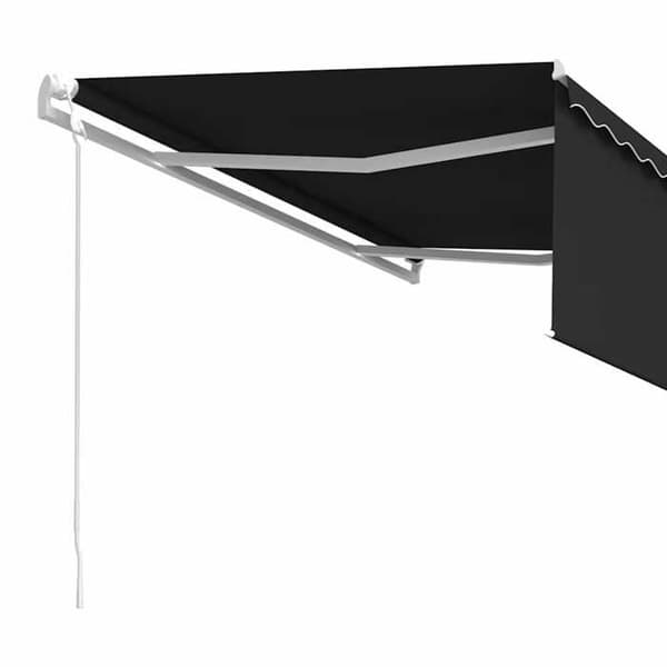 Fällbart tak - EXKLUSIVT HUS - 4,5x3 m - Motoriserat - Pulverlackerad aluminium - UV-skyddande polyester PU-tyg antracit