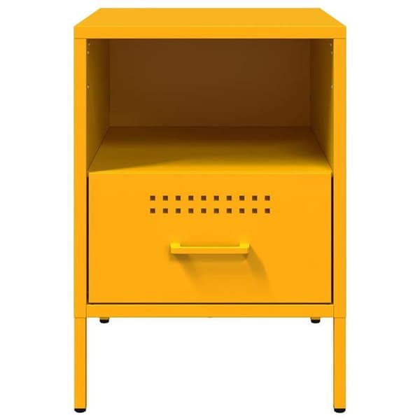 Maison Exclusive - Sängbord 2 st senapsgul 36x39x50,5 cm stål