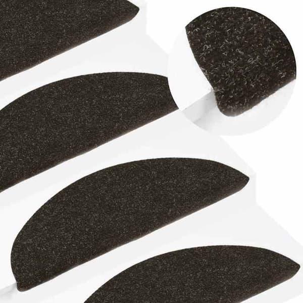 Maison Exclusive - Selvklebende trappetæpper 30 stk antracit 56x17x3 cm