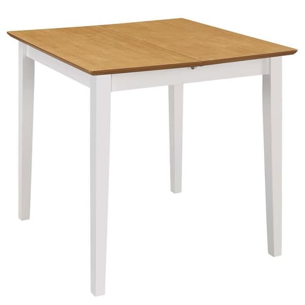 Maison Exclusive - Utökningsbart matbord Vit (80-120)x80x74 cm MDF vit och brun