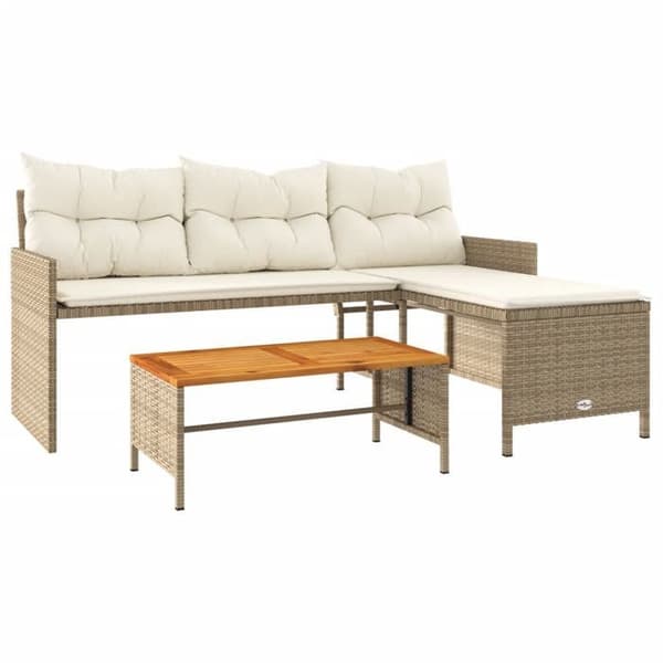 Maison Exclusive - Have sofa med bord og puder i L-form beige