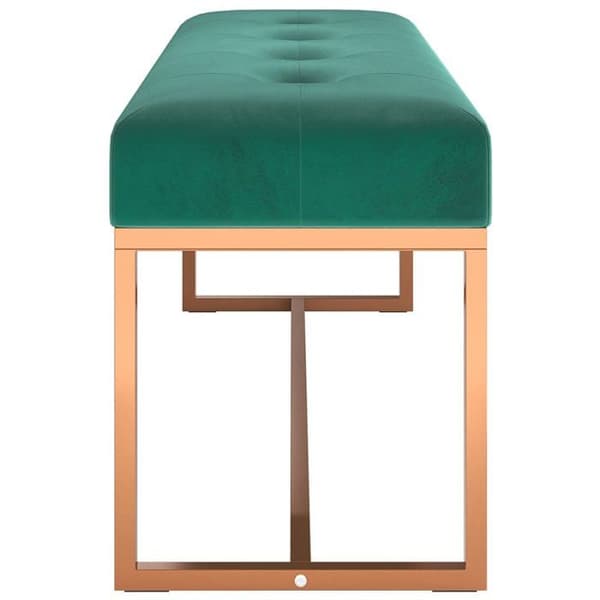 Maison Exclusive - Mörkgrön Bänk 110x36x45 cm Sammet