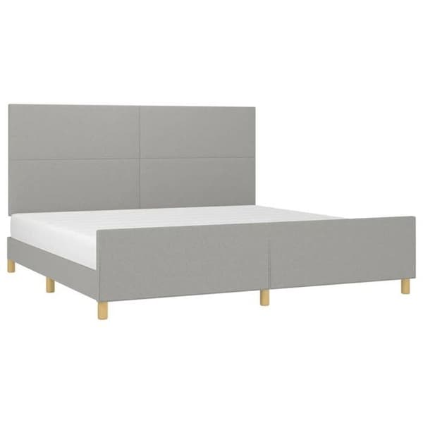 Maison Exclusive - Sengebund uden madras lys grå 200x200 cm stof