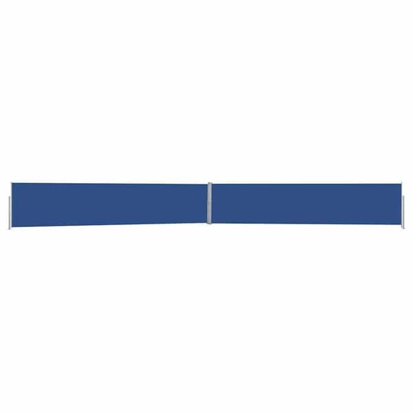 Sammenklappelig sideopbevaring - EKSKLUSIV HUS - 140 x 1200 cm - Blå - UV-bestandig polyester - Stålbase, automatisk tilbagevenden Blå