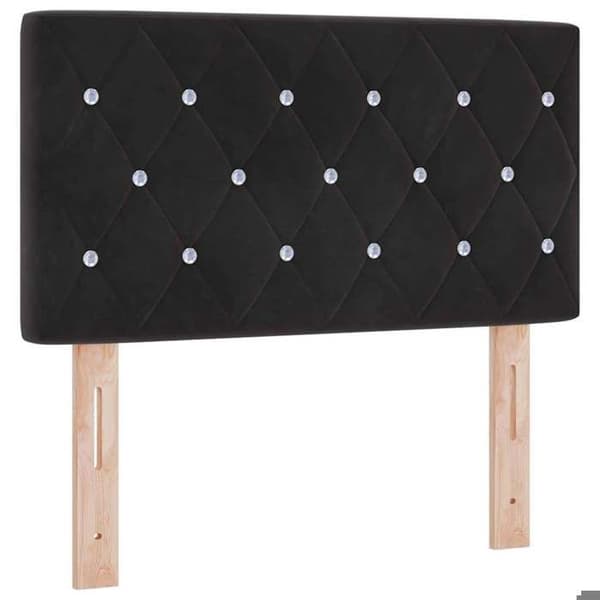 Maison Exclusive - LED-hovedgærde med sorte LED-strips 80 cm i fløjl