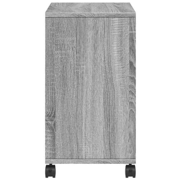 Maison Exclusive - Sidebord med hjul, sonoma grå, ingeniørtræ