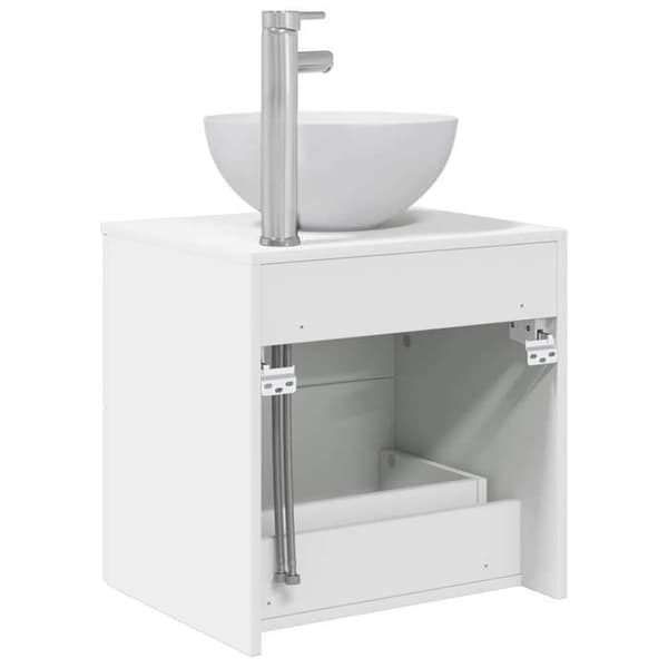 Maison Exclusive - Väggmonterad handfatmöbel Vit 49,5 x 35 x 63 cm Ingenjörsträ Vit