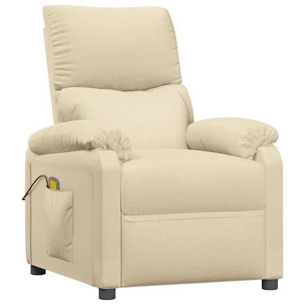 Maison Exclusive - Massagefåtölj Creme Tyg