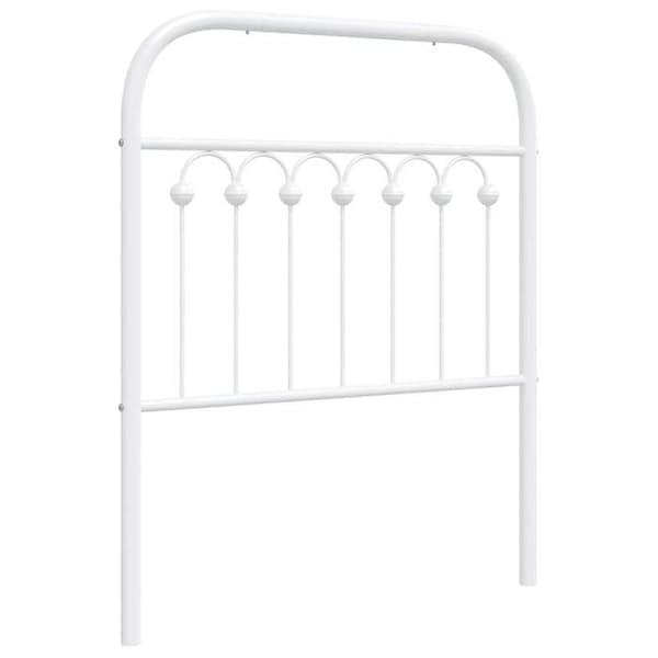 Hovedgærde - EKSKLUSIV HUS - 75 cm - Hvid metal - Klassisk - Robuste metalben Vit