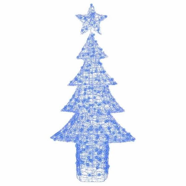 Julgran - EXKLUSIVT HUS - 180 cm - 240 blå LED - Akryl - USB Blå
