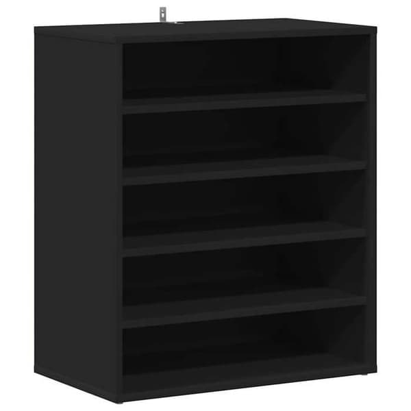 Maison Exclusive - Skoskab Sort 60x35x70 cm Ingeniørtræ