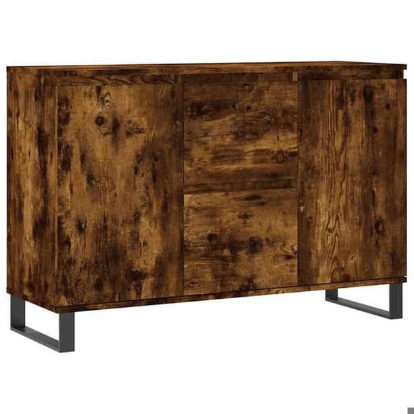 Maison Exclusive - Buffé ek rökig 101,5x35x70 cm ingenjörsträ