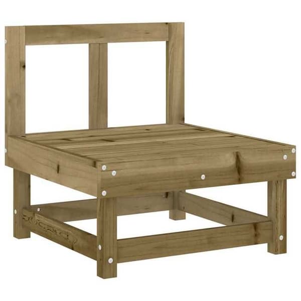 Havemøbel - EKSKLUSIVT HUS - Modulerbar midtersofa - Imprægneret fyrretræ - Polstrede puder - Lamel design