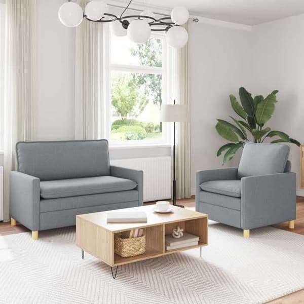Maison Exclusive - 2 kpl vaaleanharmaita sohvia
