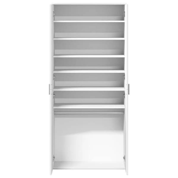 Maison Exclusive - Skoskåp Vit 80x39x178 cm Ingenjörsträ
