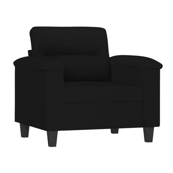 Maison Exclusive - Sæt af 3 sofaer med sorte puder i mikrofiberstof