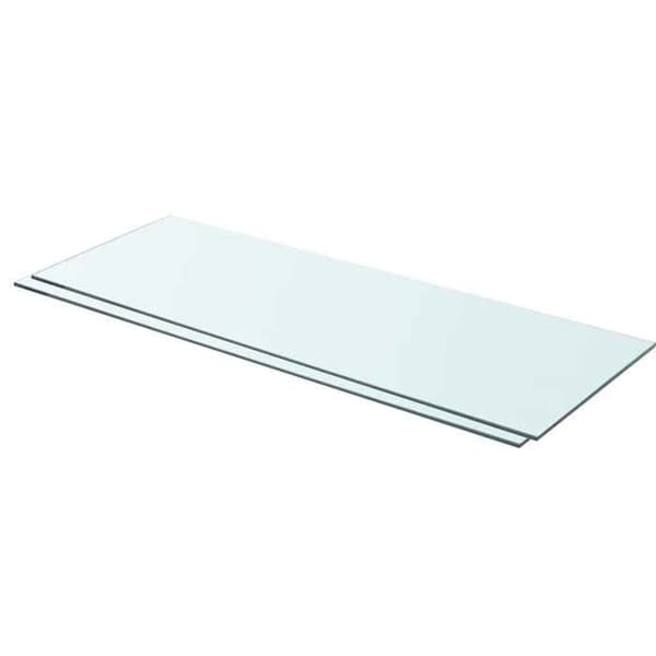 Maison Exclusive - Hyllpaneler 2 st Glas Transparent 80 x 30 cm Transparent