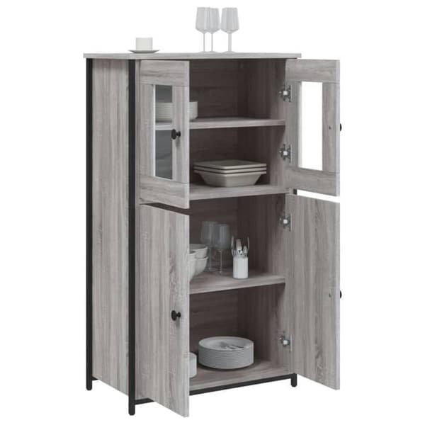 Maison Exclusive - Sonoma harmaa buffet 62x32x106,5 cm insinööripuusta