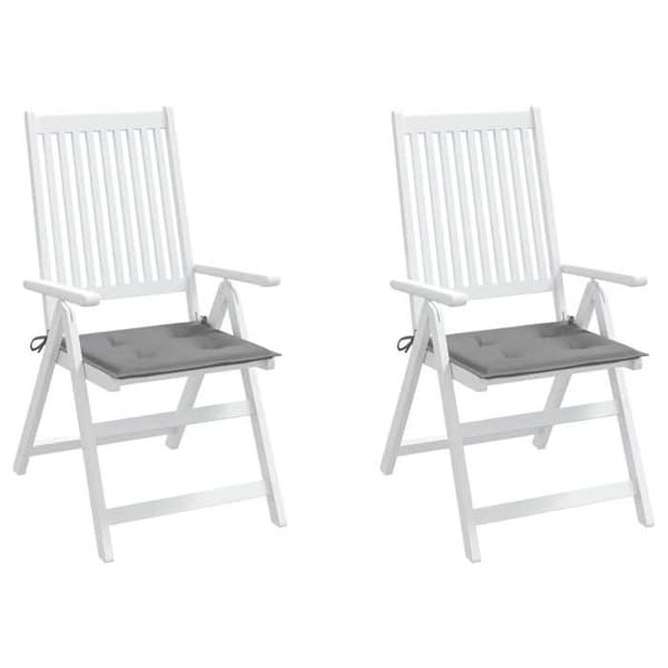 Maison Exclusive - Trädgårdsstolar kuddar set om 2 grå 40x40x3 cm oxfordtyg Grå