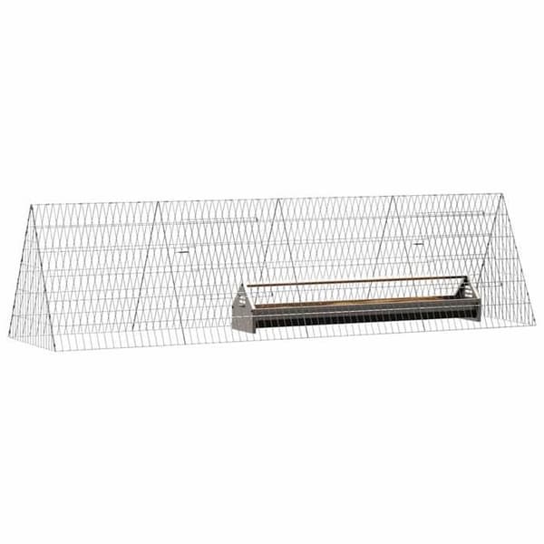 Exklusivt hus - Silverfärgad hönsgård 215 x 55 x 55 cm Galvaniserat stål