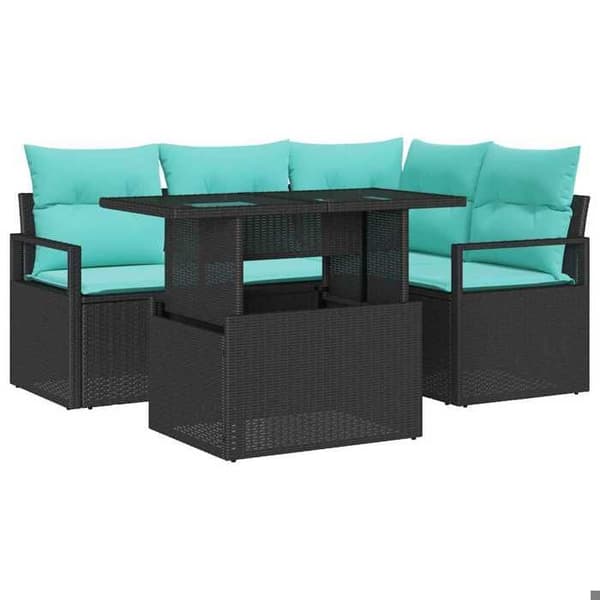 Maison Exclusive - 5-delars trädgårdsoff-set 4-sits