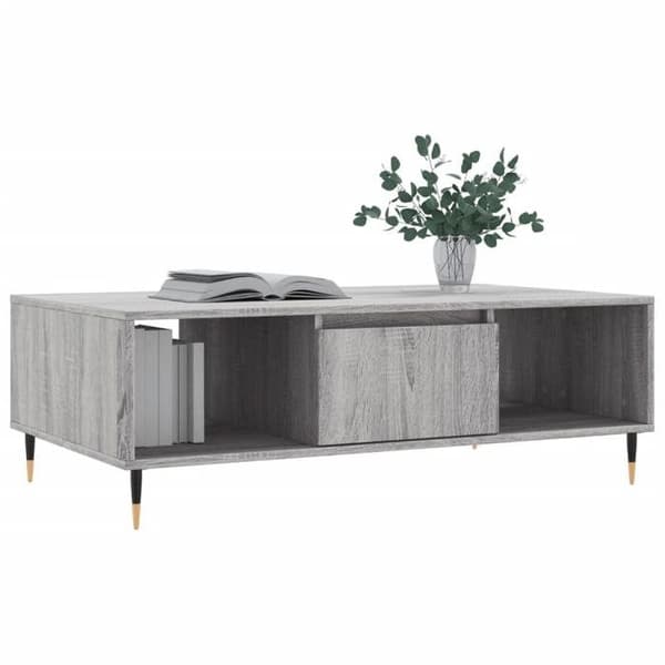 Maison Exclusive - Soffbord sonoma grå 104x60x35 cm ingenjörsträ Sonoma grå