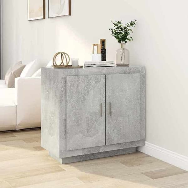 Maison Exclusive - Buffet Grå beton 80x40x75 cm Ingeniørtræ