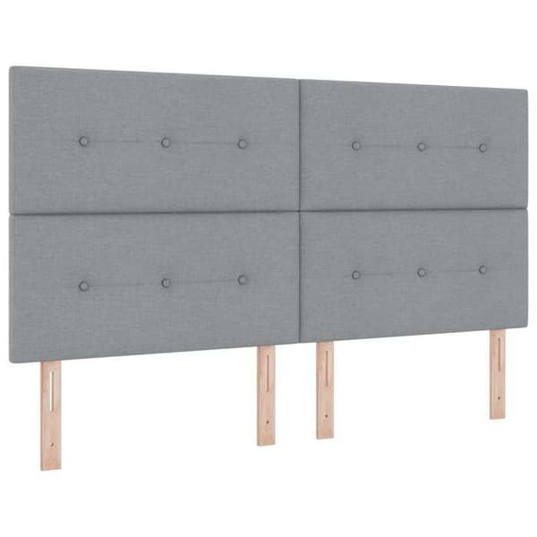 Maison Exclusive - Boxspring seng med madras Lys grå 180 x 200 cm Stof