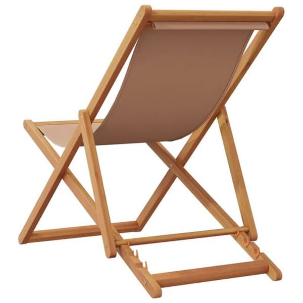 Maison Exclusive - Fällstol i massiv eucalyptus i taupe och tyg Mol