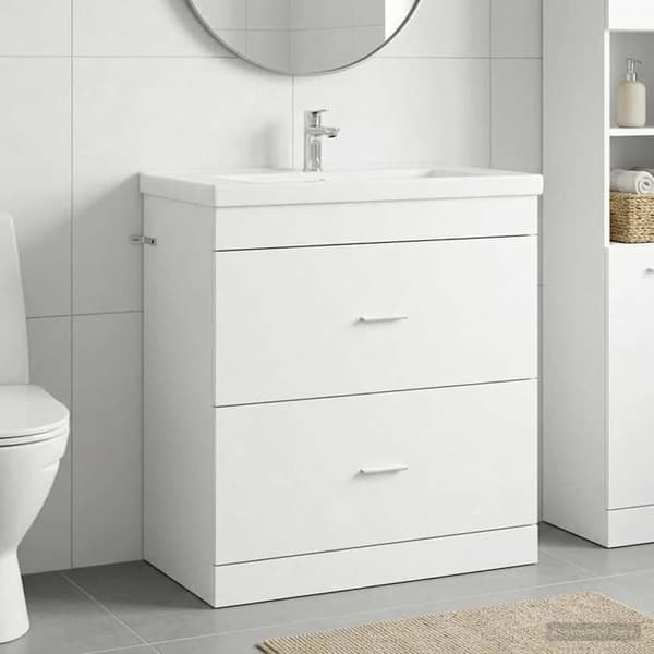Maison Exclusive - Badrumsmöbel under handfat Vit 78,5 x 37,5 x 81 cm