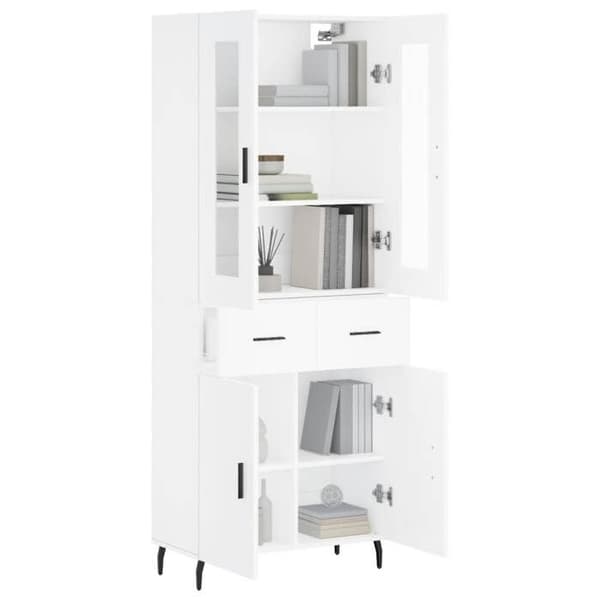 Maison Exclusive - Buffé hög Vit 69,5x34x180 cm Ingenjörsträ