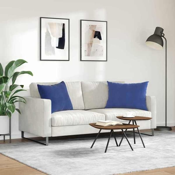Soffkuddar - EXKLUSIV HEM - 2 stycken - Kordflod - Polisbla - 70 x 50 cm Blå polis