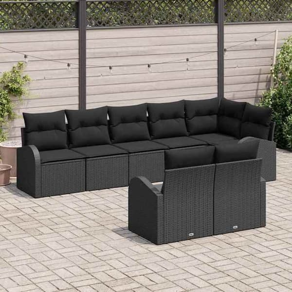 Trädgårdsmöbelset - EXKLUSIV HEM - 8 delar - Poly rattan - 8 platser - Modulär