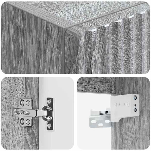 Maison Exclusive - Sonoma harmaa seinäkaappi kylpyhuoneeseen 33 x 34,5 x 100 cm