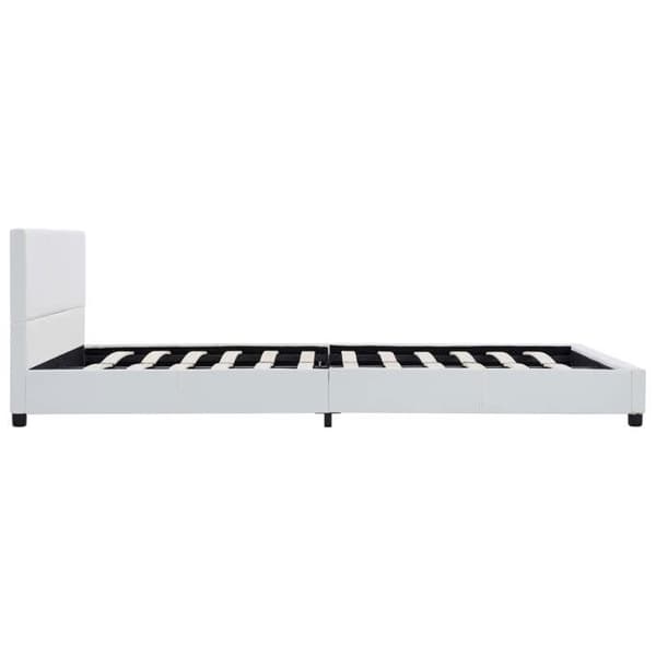 Maison Exclusive - Sängram utan madrass vit konstläder 140x200 cm Vit